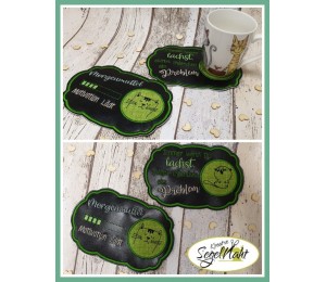 Stickserie - ITH Mug Rugs Crazy Cats Doodle 